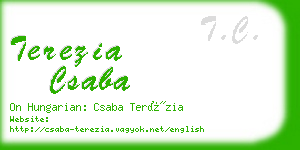 terezia csaba business card